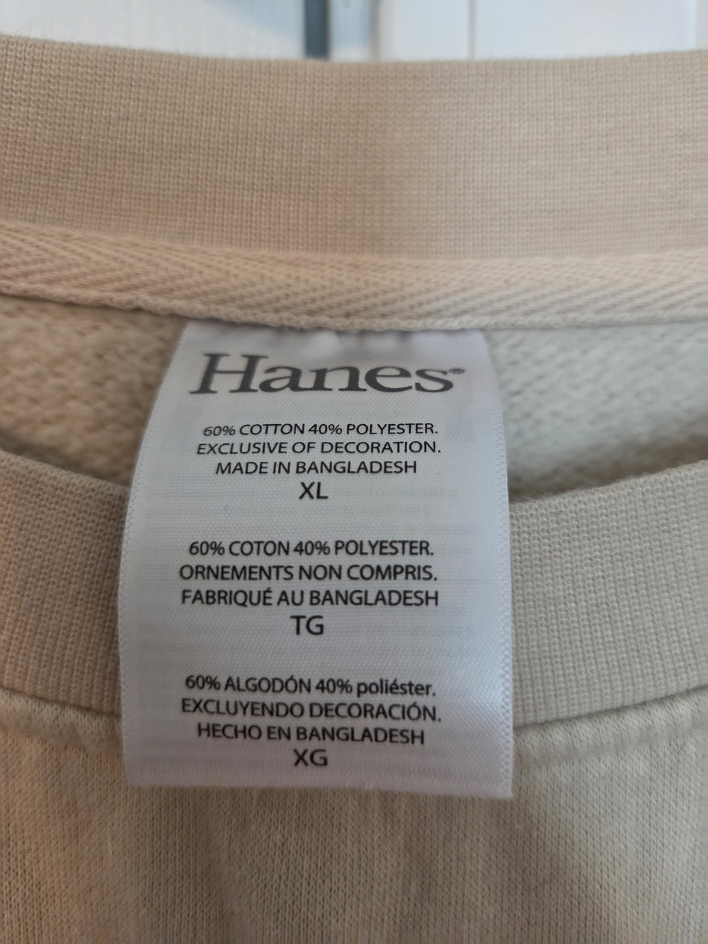 Hanes Beige App State Mountaineers Crewneck Sweatshirt - Picture 3 of 3